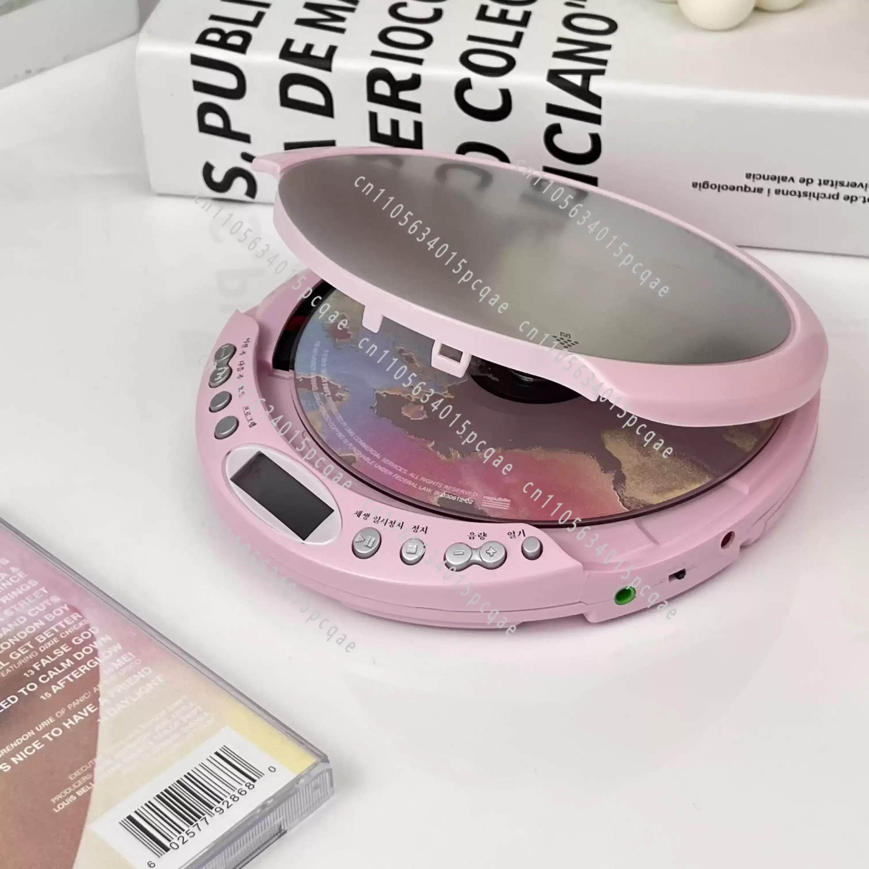 LCD Screen Display Portable CD Player USB Port High Quality Sound Walkman CD Player Looping Function Music Player