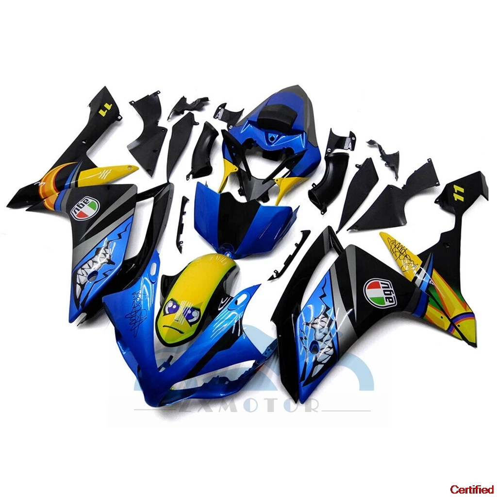 

Shark pattern Motorcycle Fairing kit for YAMAHA R1 2007 2008 YZF R1 YZFR1 07-08 Blue Yellow Black Injection Bodywork
