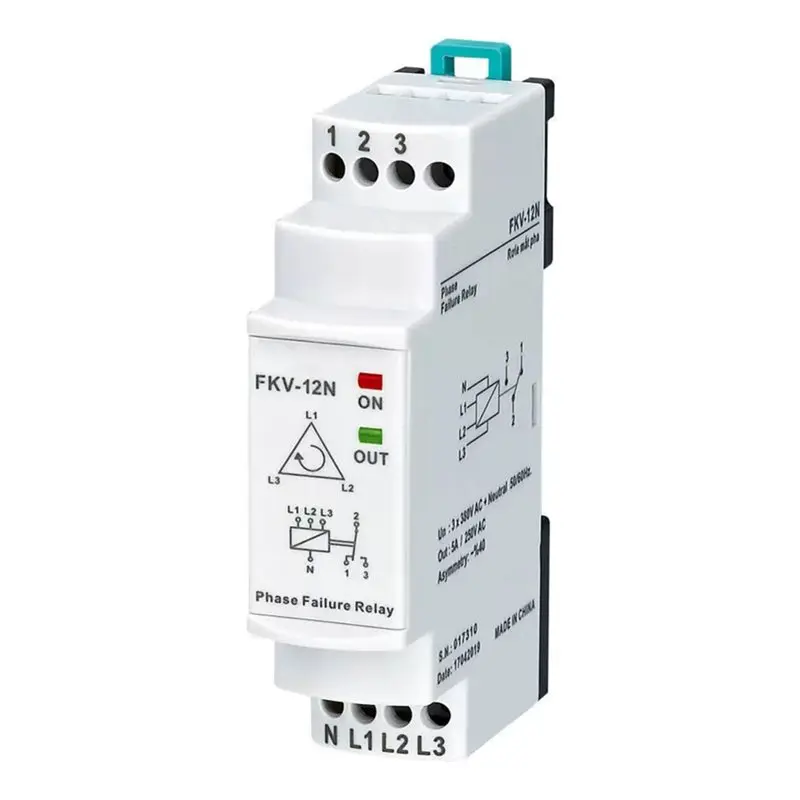 FKV-12N Protection Relay 3X380vac With Neutual Three-Phase Phase Failure, Phase Asymmetry (Fixed. 40%) Relay