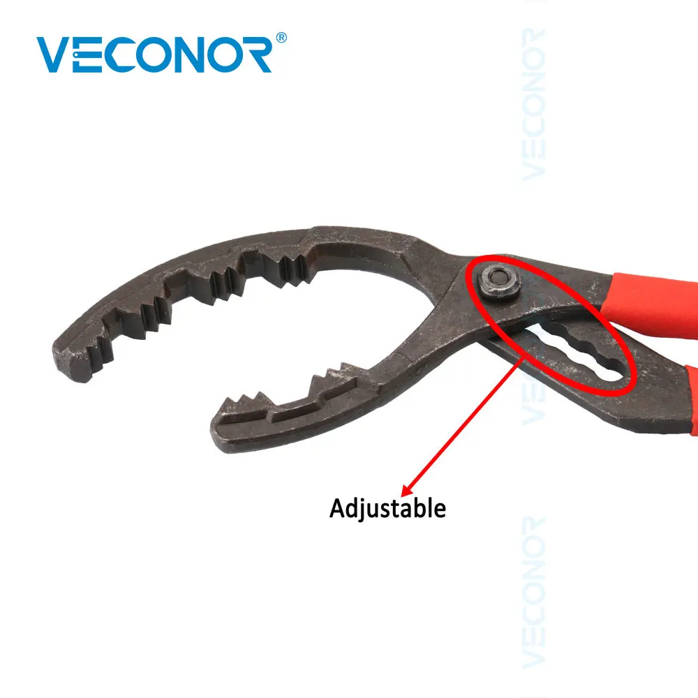 10/12/14 Inch Oil Filter Pliers Non Slip Grip Hand Adjustable Oil Filter Wrench Car Removal Repair Hand Tools for Engine Filters