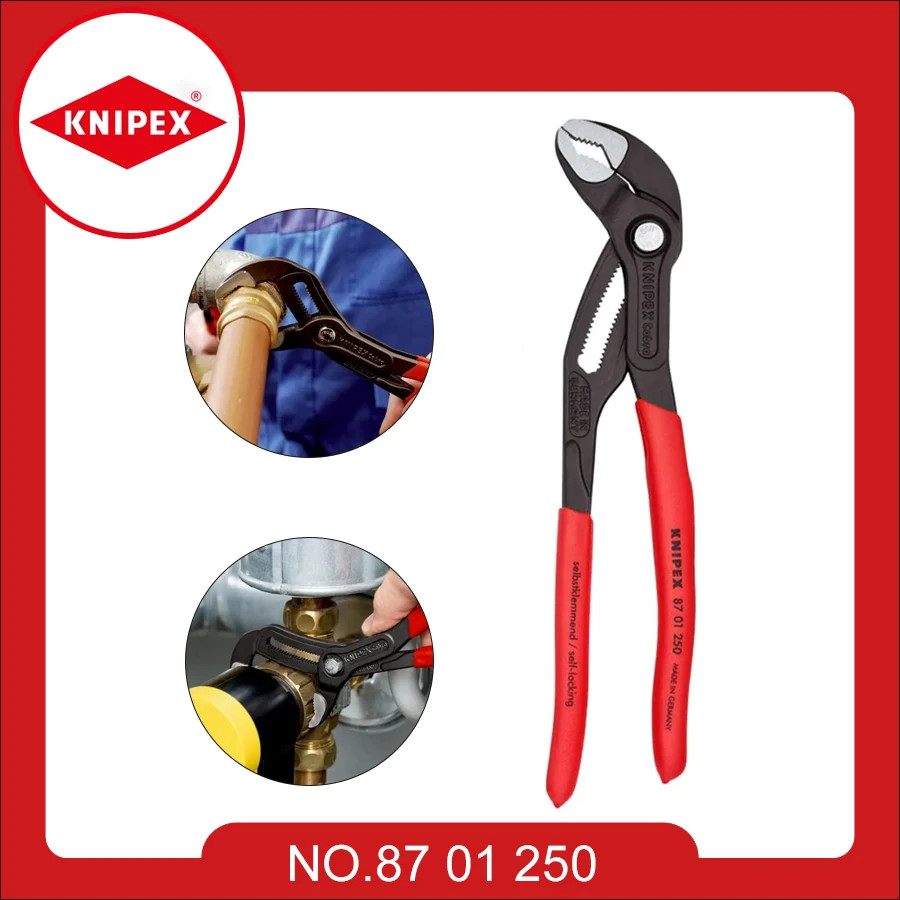 

KNIPEX TOOL High-Tech Cobra Water Pump Pliers Adjustment Blend Ergonomic Plier 8701250