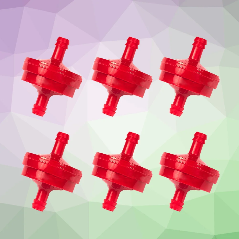 

4 pcs Plastic Fuel Filter 1/4 Inch Red For Lawn Mower Motorcycle Atv Dirt Bike Engine Washable Durable Replacement Part Garden
