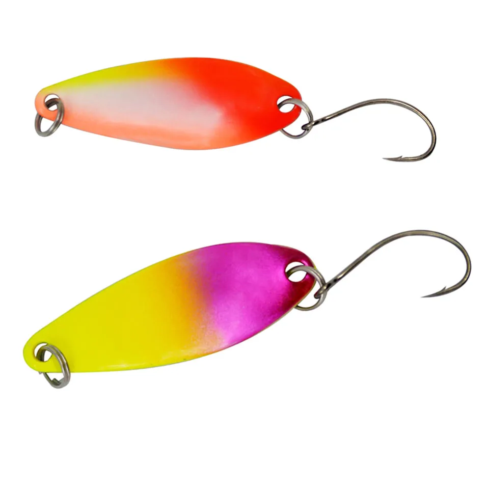 GOBYGO1Pc 40Mm 5G Löffel Angeln Köder Künstliche Harten Köder Einzel Haken Pailletten Metall Köder Pike Forelle Karpfen Bass angeln Pesca