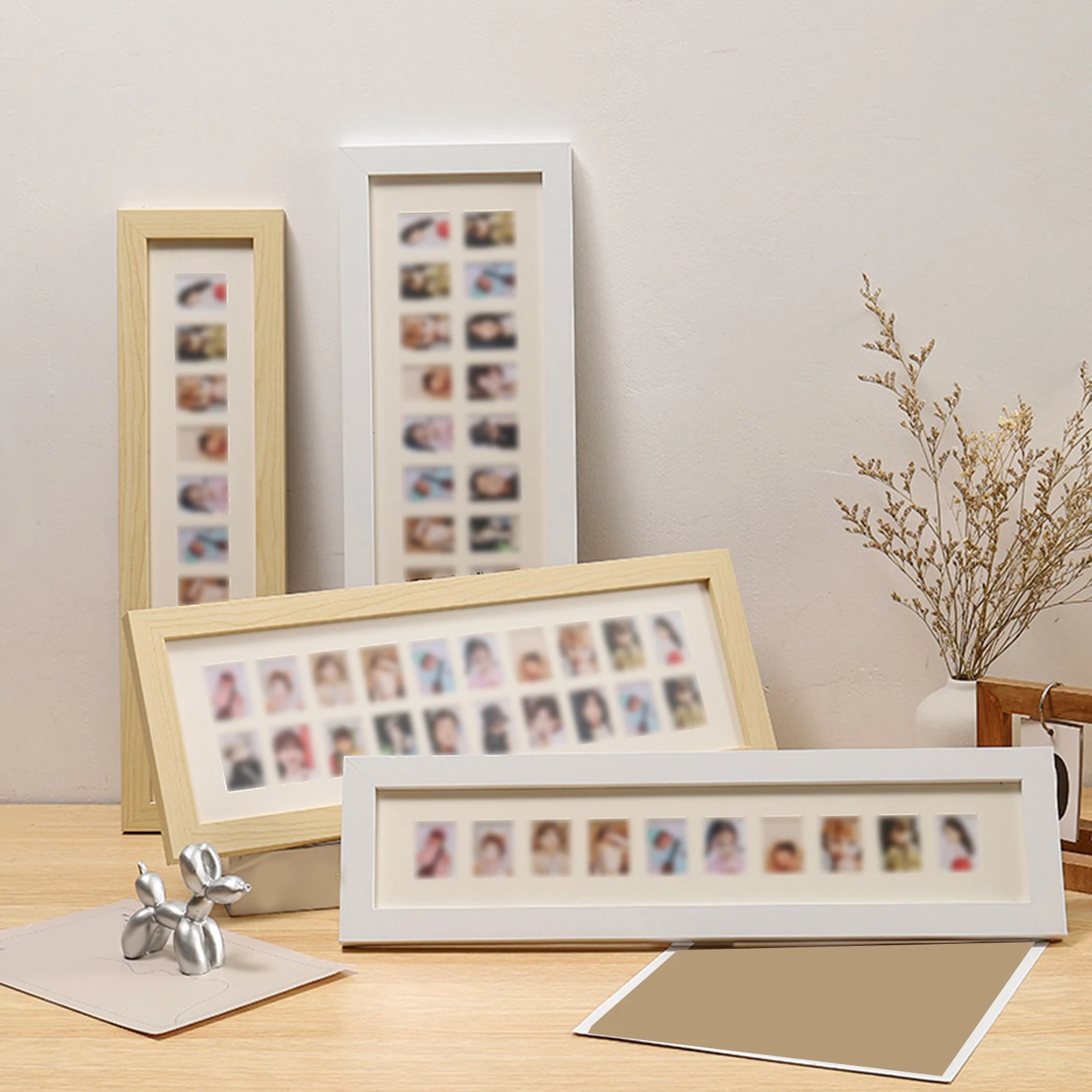 Picture Frame with Transparent Glass Display Tabletop Ornament for Home Decoration Photo Frame Standing