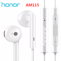 Original Honor AM115 Hifi Earphone 3.5MM In-ear Wired Headset With Mic For X20 play 50 Plus 7t P9 P10 9X 8X Mate 8 9 Smartphone