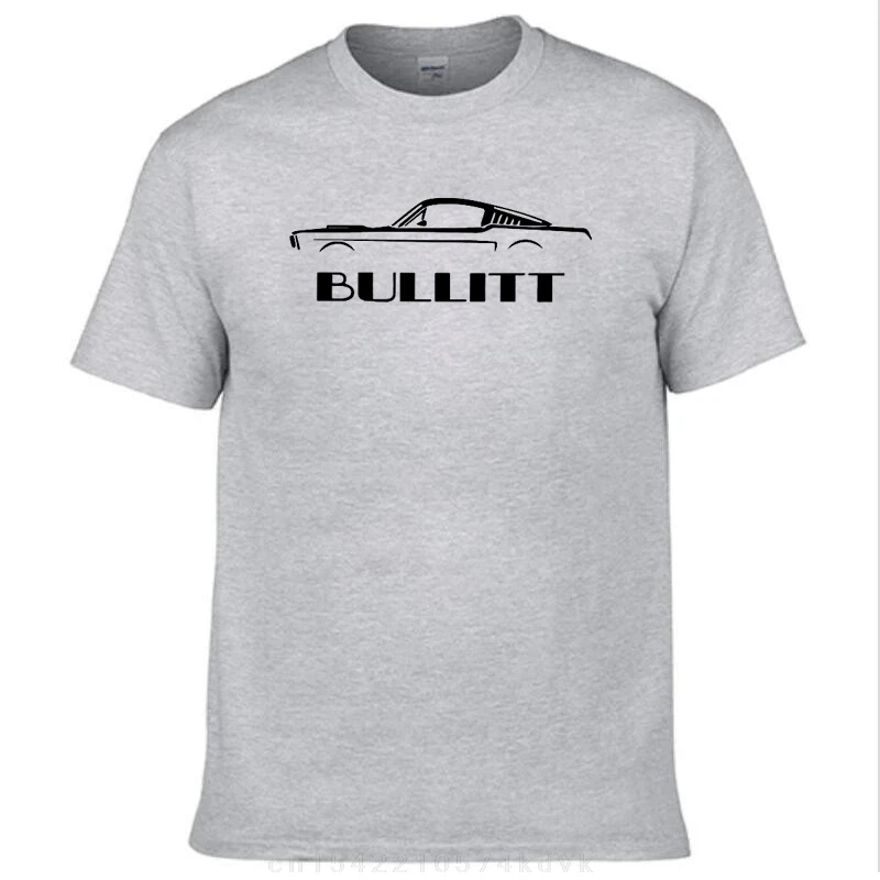 T-Shirt da uomo Bullitt Silhouette Casual 100% cotone T-Shirt manica corta T-Shirt Bullitt O collo vestiti Idea regalo