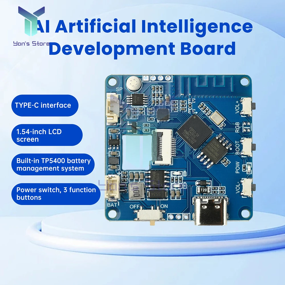وحدة الدردشة الصوتية ESP32-AI WIFI مساعد صوتي ذكي يدعم شحن AI Deepseek Qwen Model Type-C