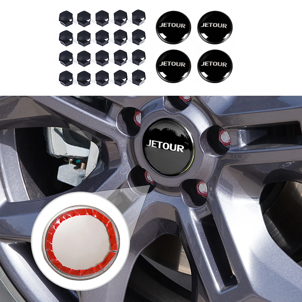 Car Wheel Caps Center Caps Auto Accessories Fit For Chery Jetour Traveller T2 2023 2024 Rims Wheel Disc Plug Plugs Cap Covers