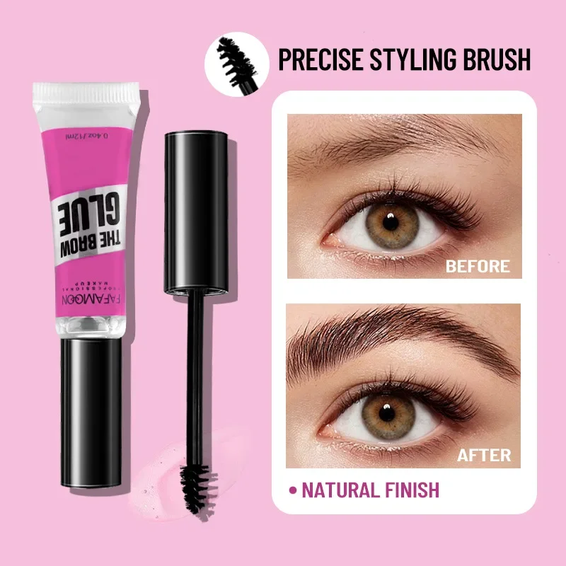 Wild Eyebrow Gel Lifting Eyebrow Waterproof Gel Lasting Brow Gel Quick-drying Brow Pomade Setting Natural Transparent Gel Makeup