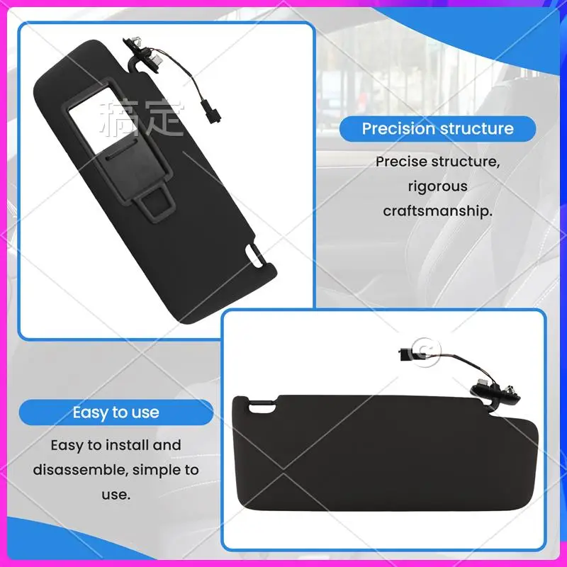 

AR-Car Front Sun Visor Panel With Makeup Mirror For VW Jetta Golf 7 MK7 T-Cross Passat B8 5GG857551 5GG857552