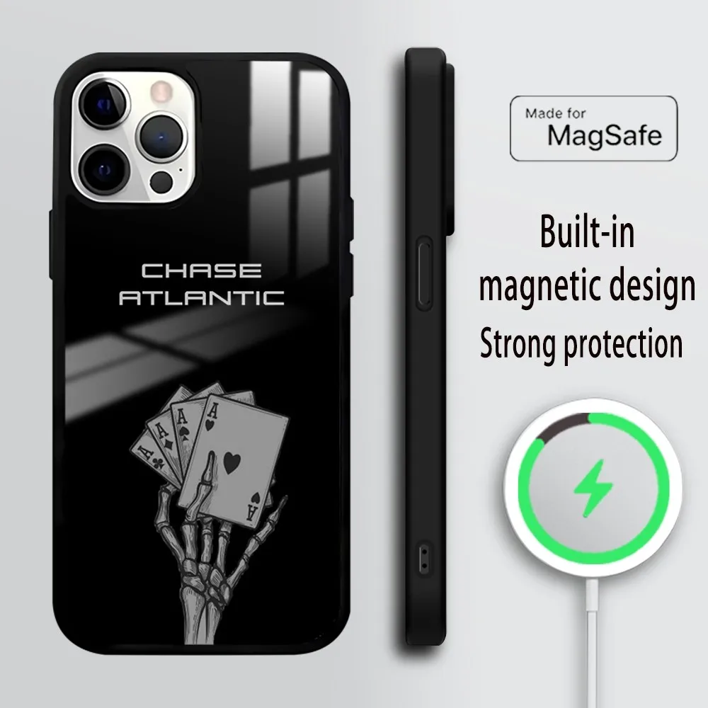 C-Chase Atlantic Music Phone Case For iPhone 16 15 14 13 12 11 PRO MAX PLUS Mini Magnetic wireless mirror phone case