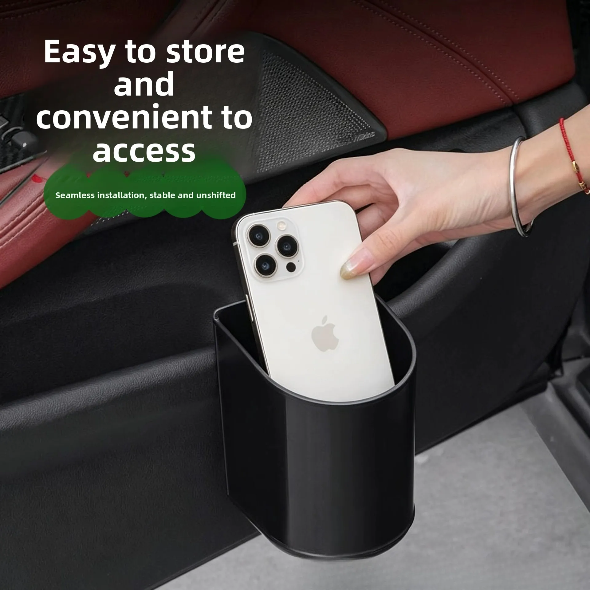 Universal Car Door Storage Box with Cup Holder, Multifunctional Car Seat Back Cup Bracket for Thermos, Milk Tea and Drinks