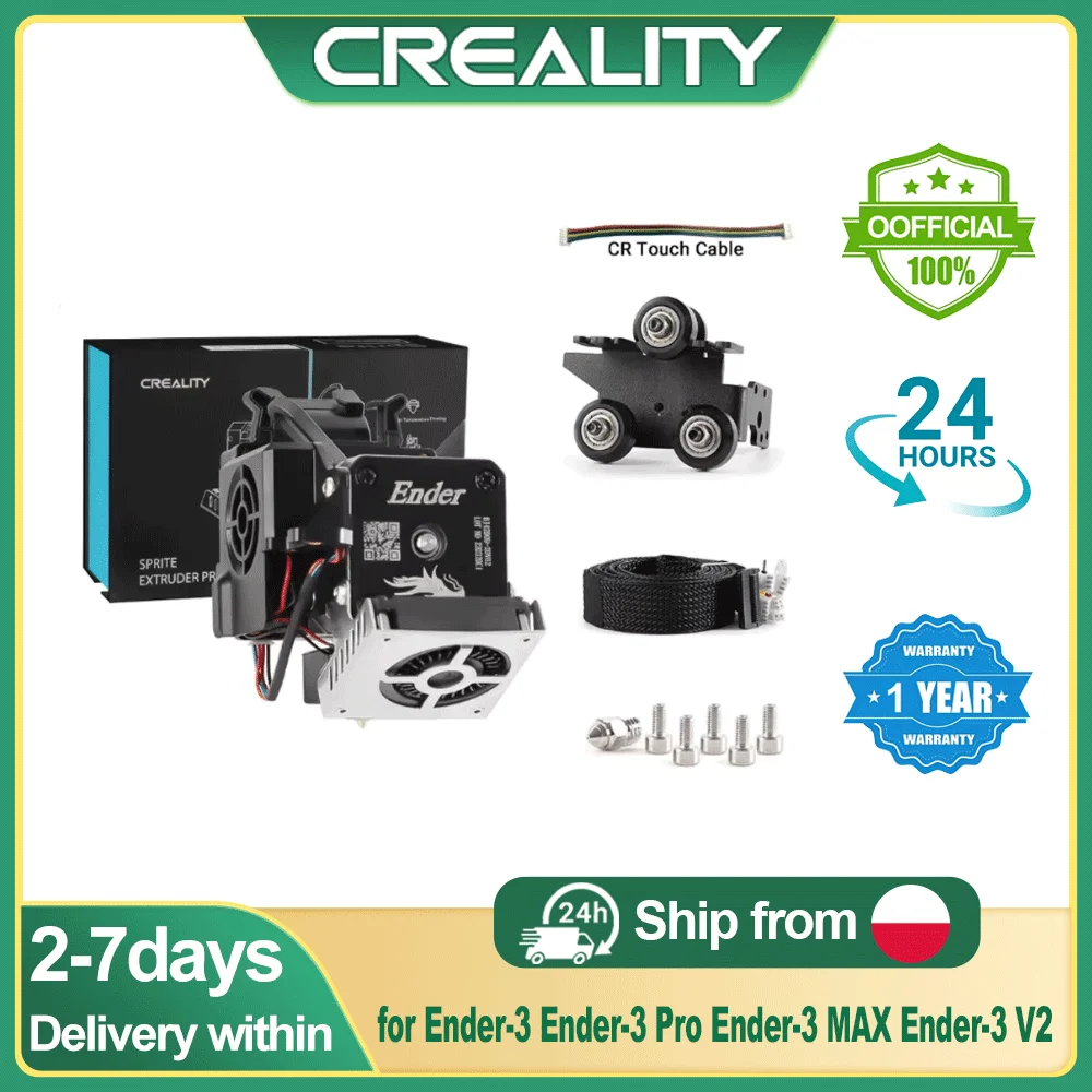 CREALITY für Ender-3 Serie Drucker Sprite Extruder Pro Kit 300 ℃   Hochtemperaturdruck 3:5:1 Übersetzungsverhältnis Direktantrieb Extrudieren