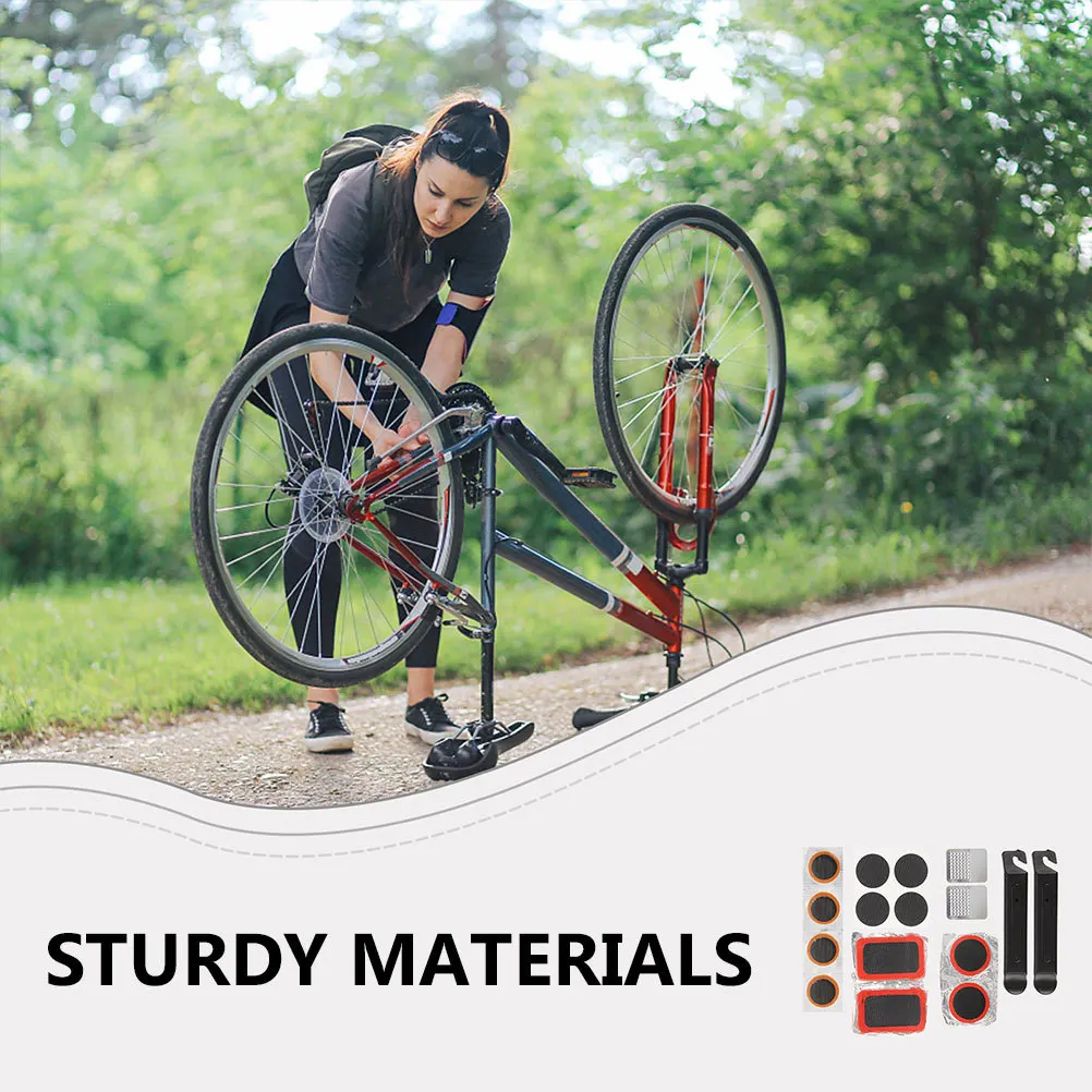 Bike Patch Kit 1Set Versatile Bicycle Tire Repair Patches No Glue Needed Lightweight Portable Safe Metal Rubber Plastic Road