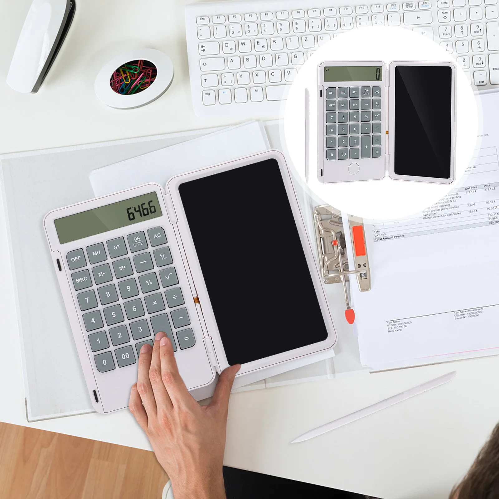 مجموعة واحدة من أدوات الكتابة اليدوية الكريستالية السائلة، أدوات احترافية مدمجة متعددة الوظائف للكتابة والحساب للطلاب