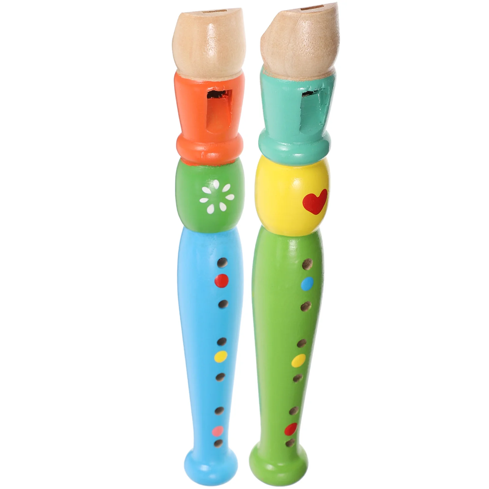 2 Pcs 6 Hole Piccolo Children's Toys Flute Instrument Kids Wood Educational Wooden for Musical Instruments Infant