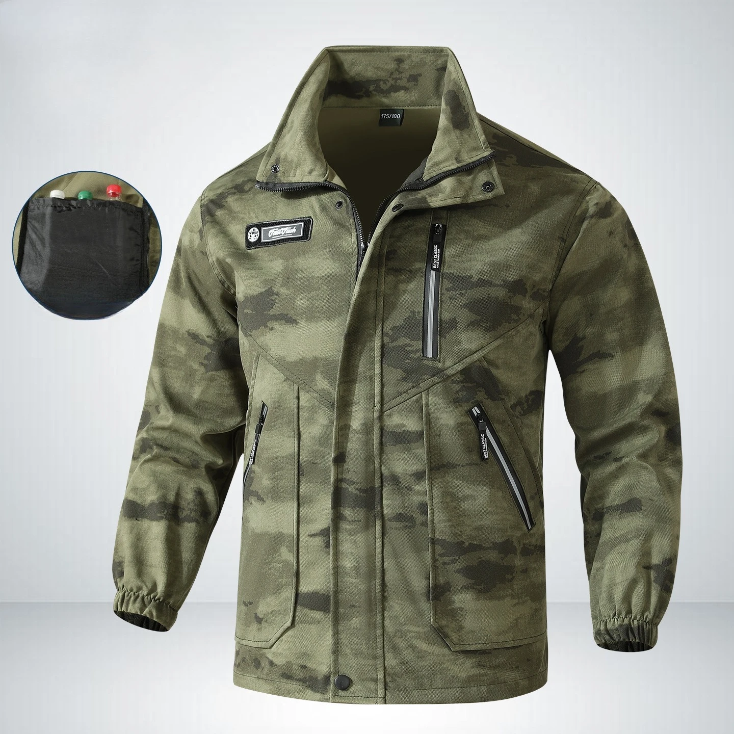 

Мужская тактическая камуфляжная куртка с капюшоном, износостойкая и устойчивая к разрывам, для активного отдыха, тренировок и спорта