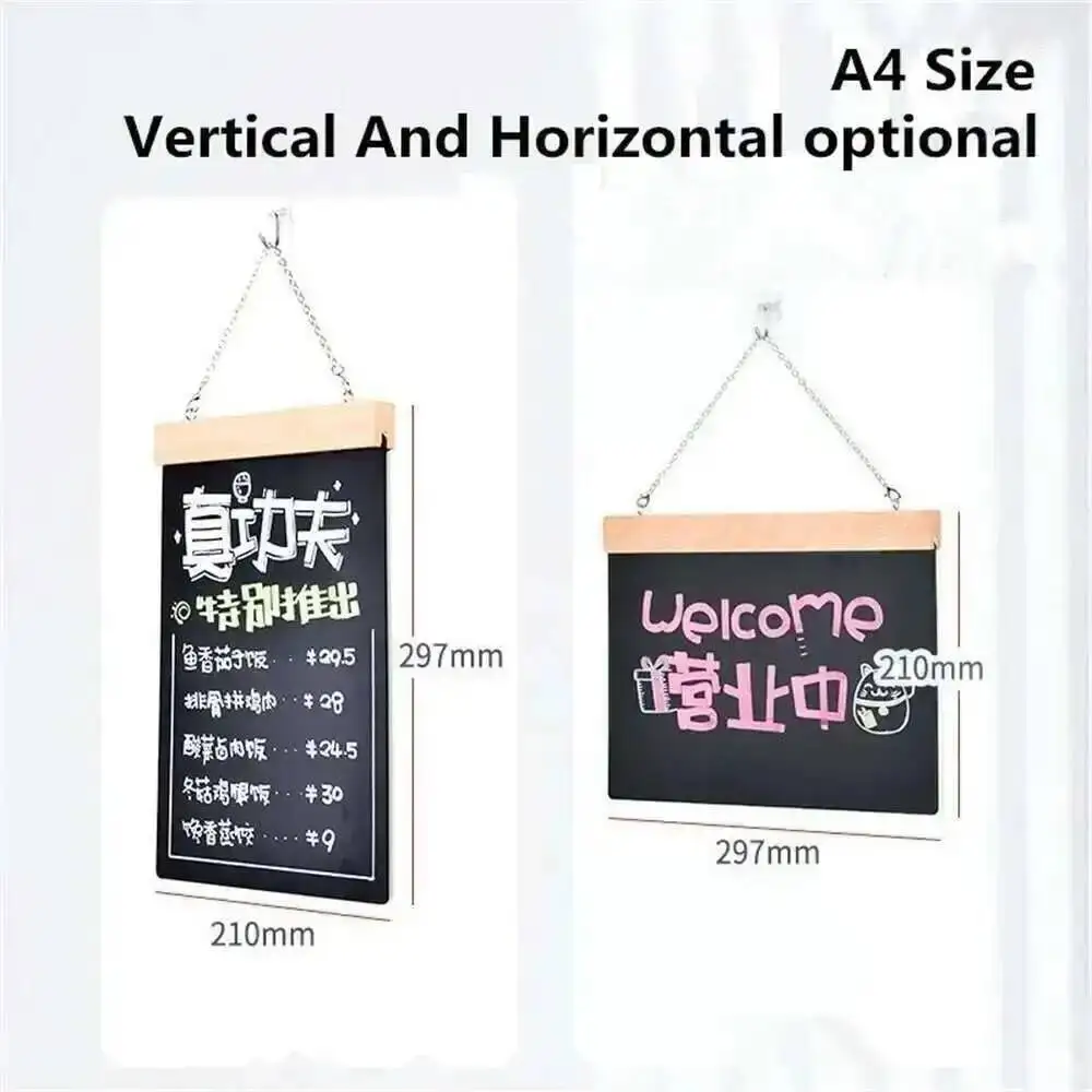 A4 Wooden Diy Board Hanging Door Sign Plaque Wall Decorations Home Yard Business Shop Cafe And Restaurant Front Sign