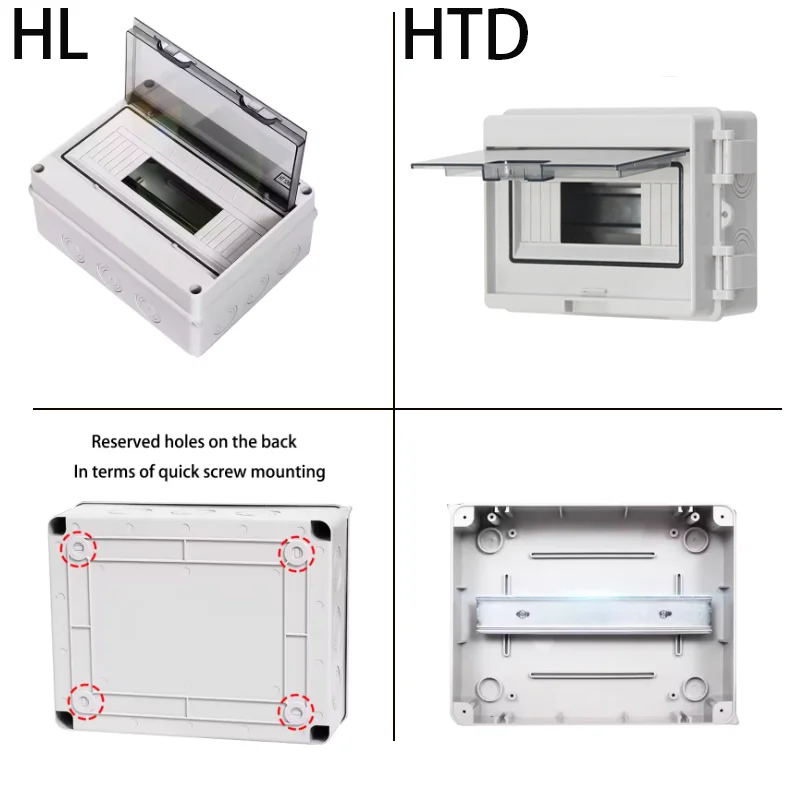 IP65 Eight Way Waterproof Distribution Box Circuit Breaker Junction Case Plastic Electrical Panels Connectors Terminals Boxes ﻿