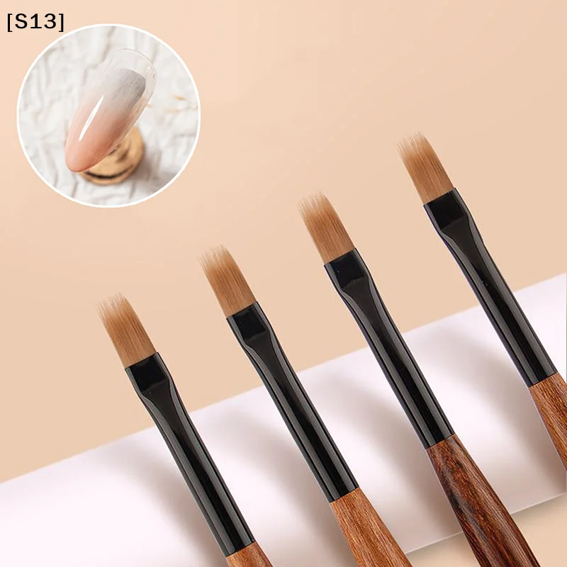 UV Gel Nail Brush Mixed Gradient Pen DIY Painting Pen Manicure Wooden Drawing Brush For Nail Art Design Nails Tip Display[Q]Q@