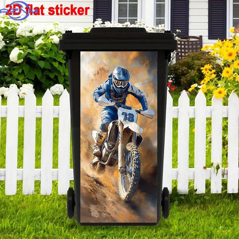 Motocross Racing Stickers | Off-Road Speed, Dirt Bike Adventure, Self-Adhesive Art Stickers, High-Glossy Polyvinyl Chloride, M