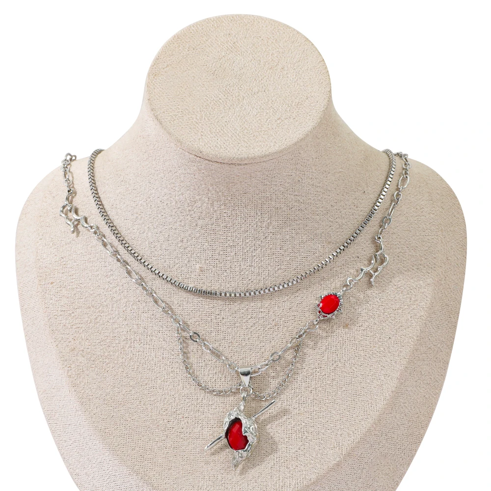 1pc Game merchandise character Sylus Concentric Piercing Stack Role-playing Night Raid Chapter Dark Series Necklace