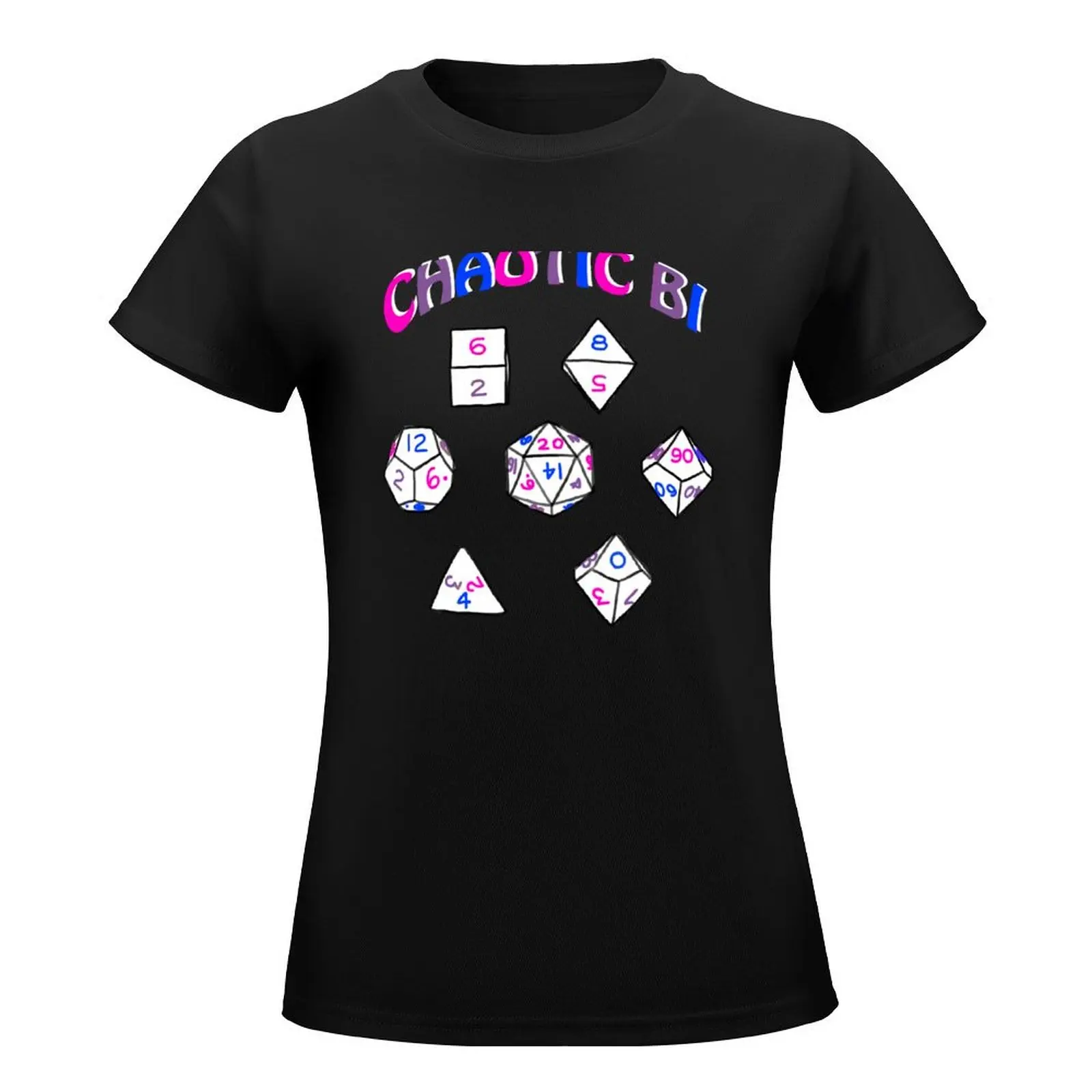 Chaotic Bi T-Shirt vintage clothes tops summer top t shirts for Women loose fit