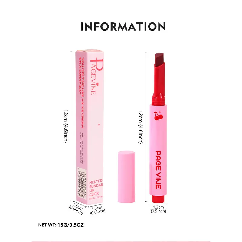 Batom de marca mais vendido, hidratante macio, brilho labial sólido, fácil de aplicar, cor de longa duração, à prova d'água, bálsamo labial para estudantes coreanos