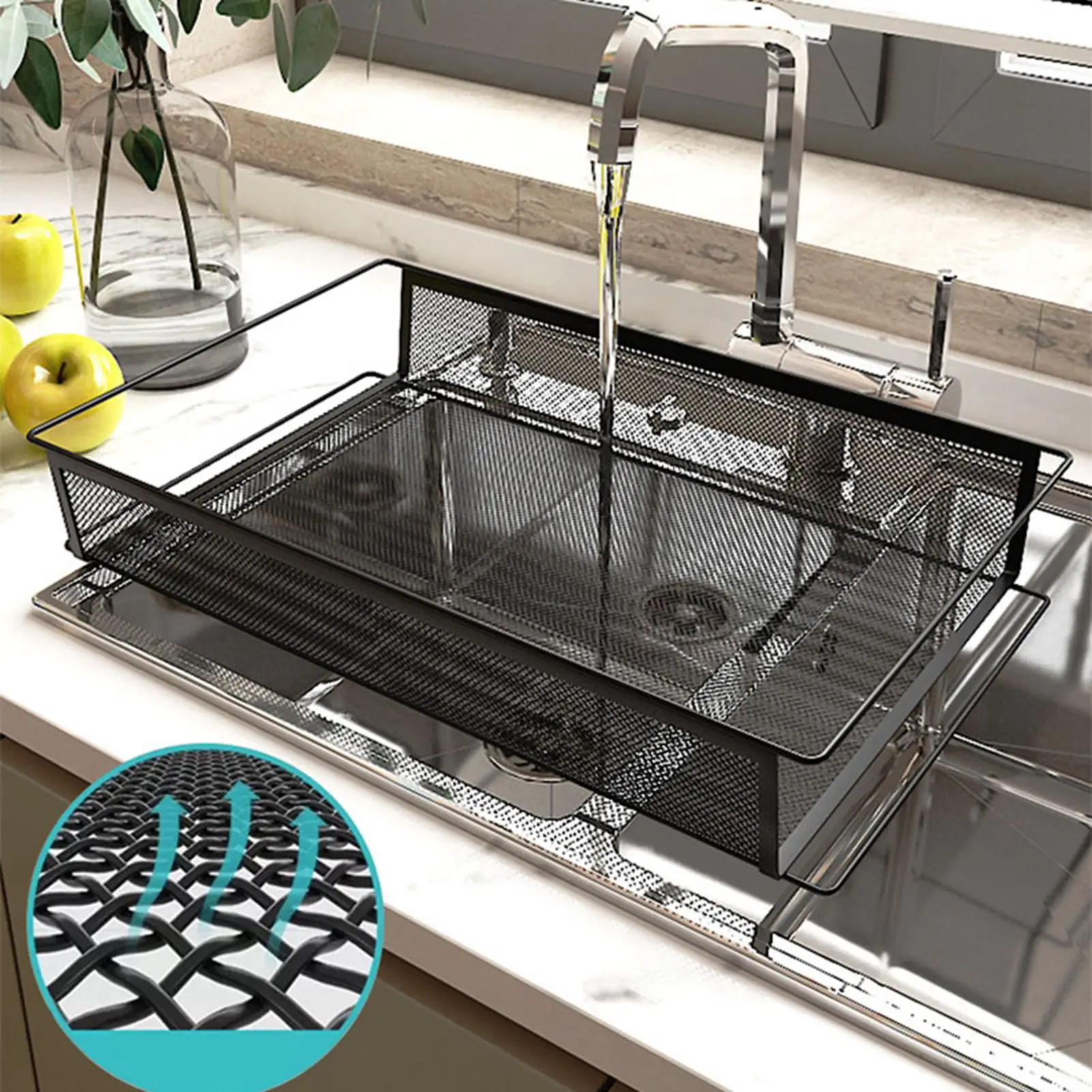 عربة تخزين دوارة، أرفف تخزين ذات طبقات، متعددة الوظائف، سلال خضروات للوجبات الخفيفة، أرفف المطبخ #6