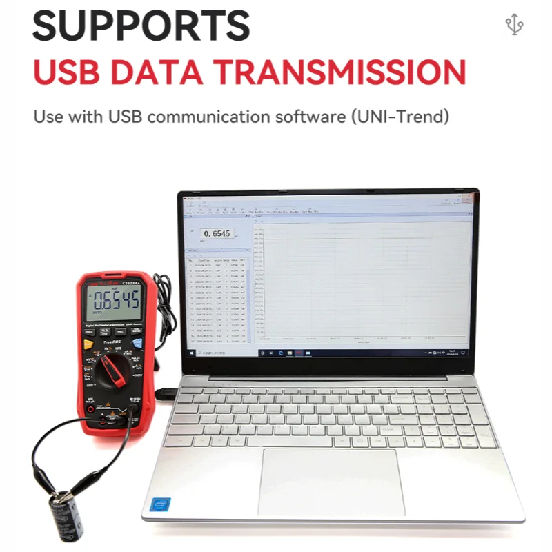 Imagem -04 - A-bf & Uni-t Cs618a Mais Ultímetro Substituto Digital para Ut61e Mais True Rms 1000v Handheld Gama Auto Profissional 22000 Conta dc ac