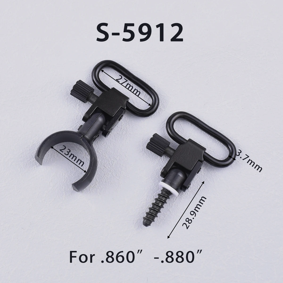 20GA 12GA Tactical QD Sling Swivels Mount Adapters Attachment Clips Hunting Metal Quick Detachable for Remington 870 view 5