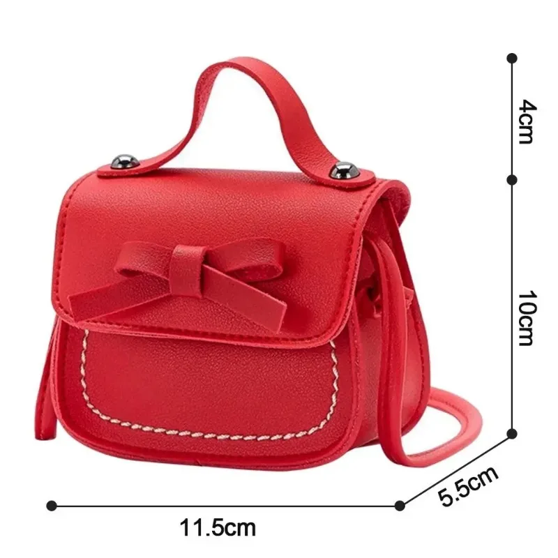 Fashion Small Purse for Little Girls Children Toddler Kids Cute Bow Messenger Bag Crossbody Bag Coin Wallet Single Shoulder