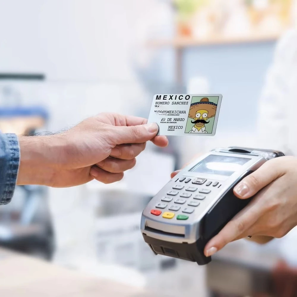 Fashion Matte Sticker HOMERO SANCHE Mexican Express with Anime Characters Debit Card Sticker for Bank Credit Debit Card Gifts