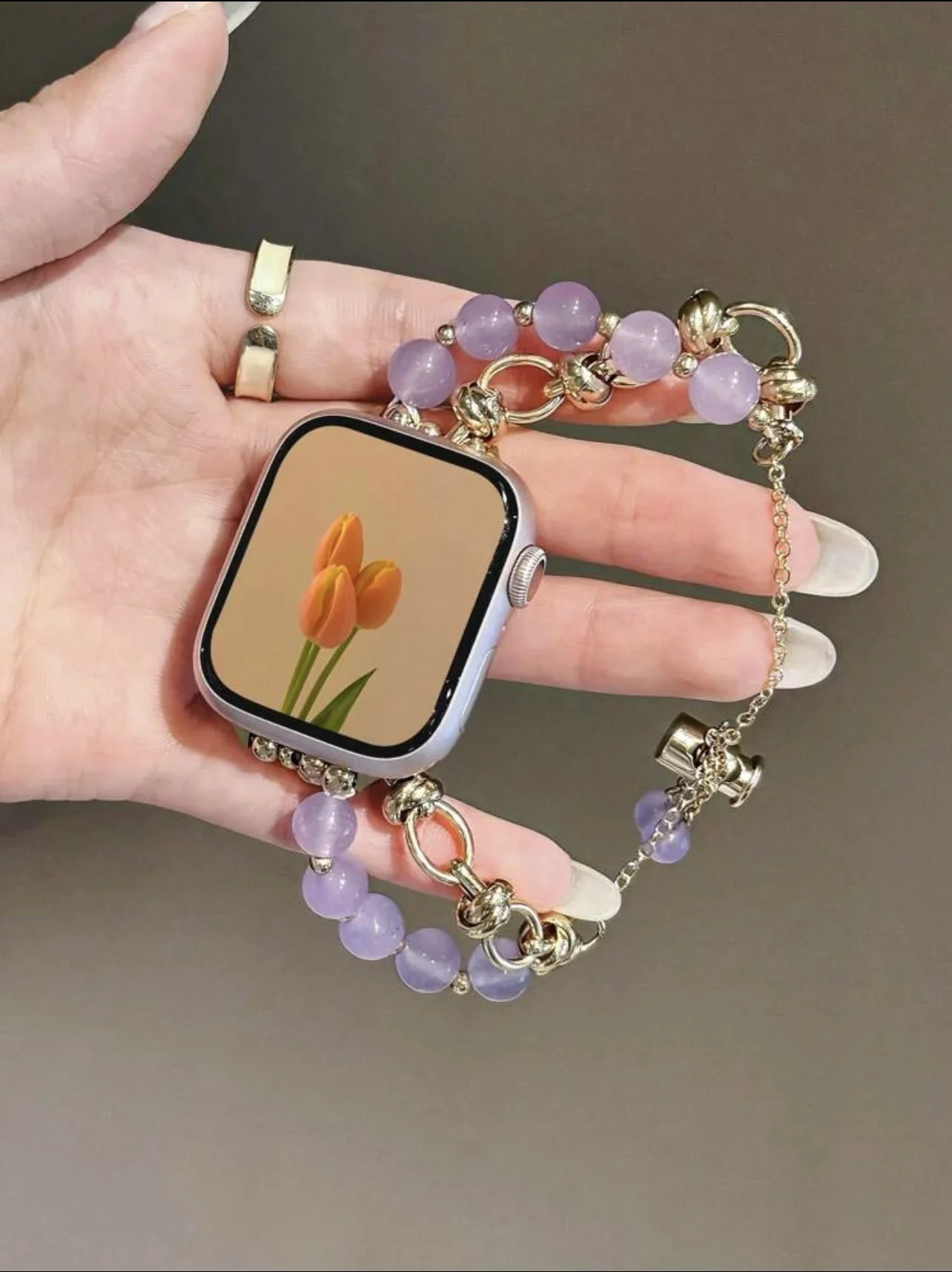 애플워치 여성용 인기 조절 링크 비즈 스트랩 38mm 40mm 41mm 42mm 44mm 45mm 46mm 49mm