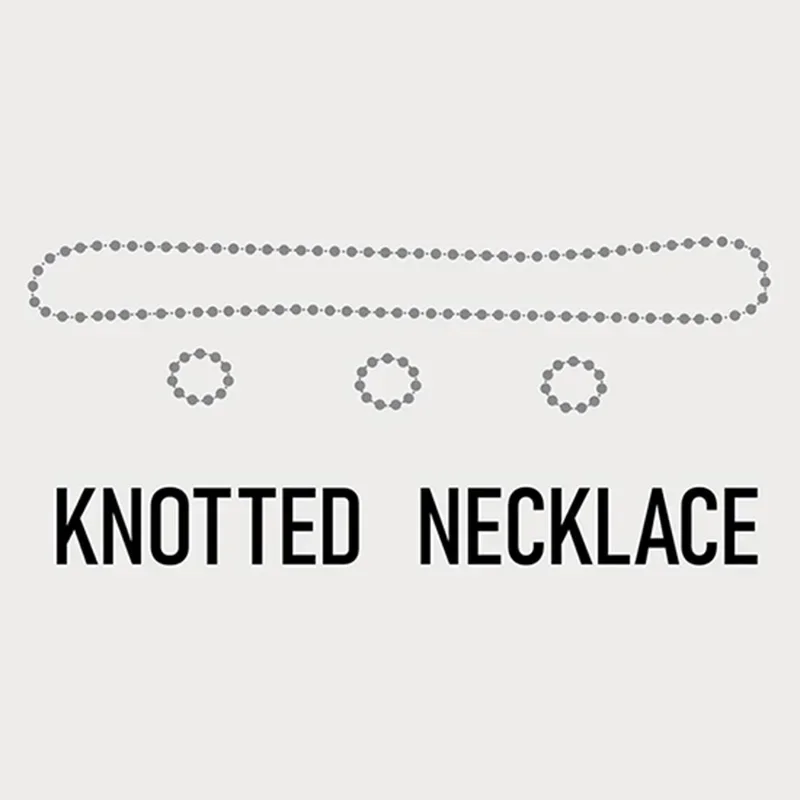 Knotted Necklace Magic Tricks Close Up Street Illusions Gimmicks Mentalism Props Easy to Do Knots Off Necklace Restore Magia