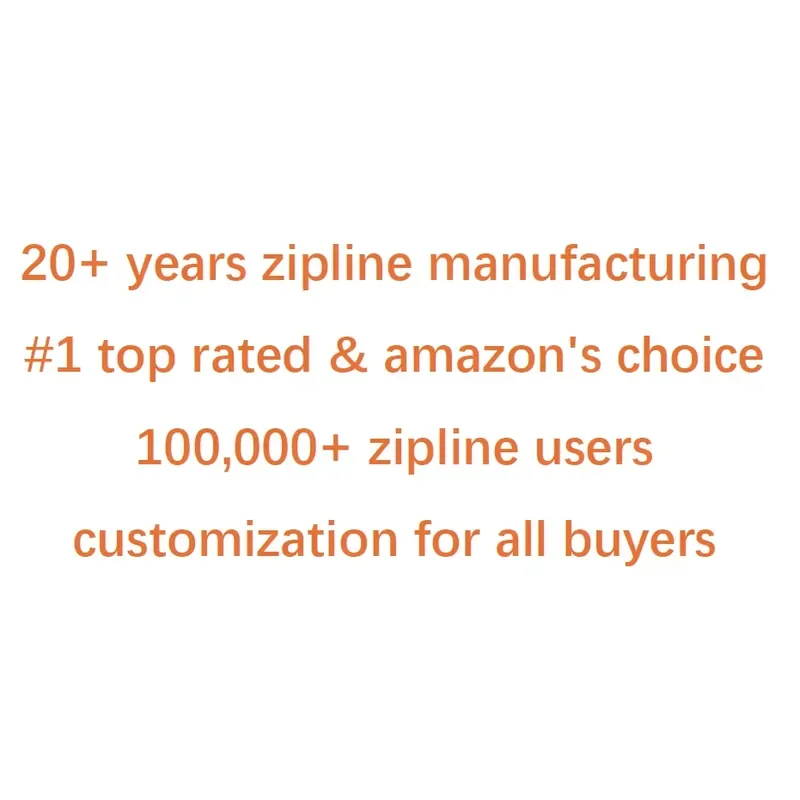 Customized Heavy Jungle Zip Line for Tourism Outdoor Adventure Sports Safety up to 350 Lbs Commercial Hand Guard