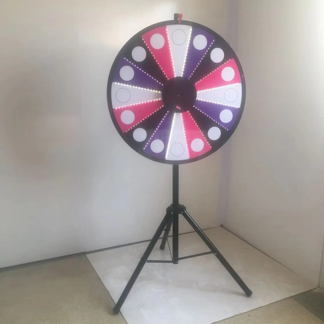 Hot Selling 30 Inch LED Dry Erase Prize Wheel with Trade Show Floor Bracket