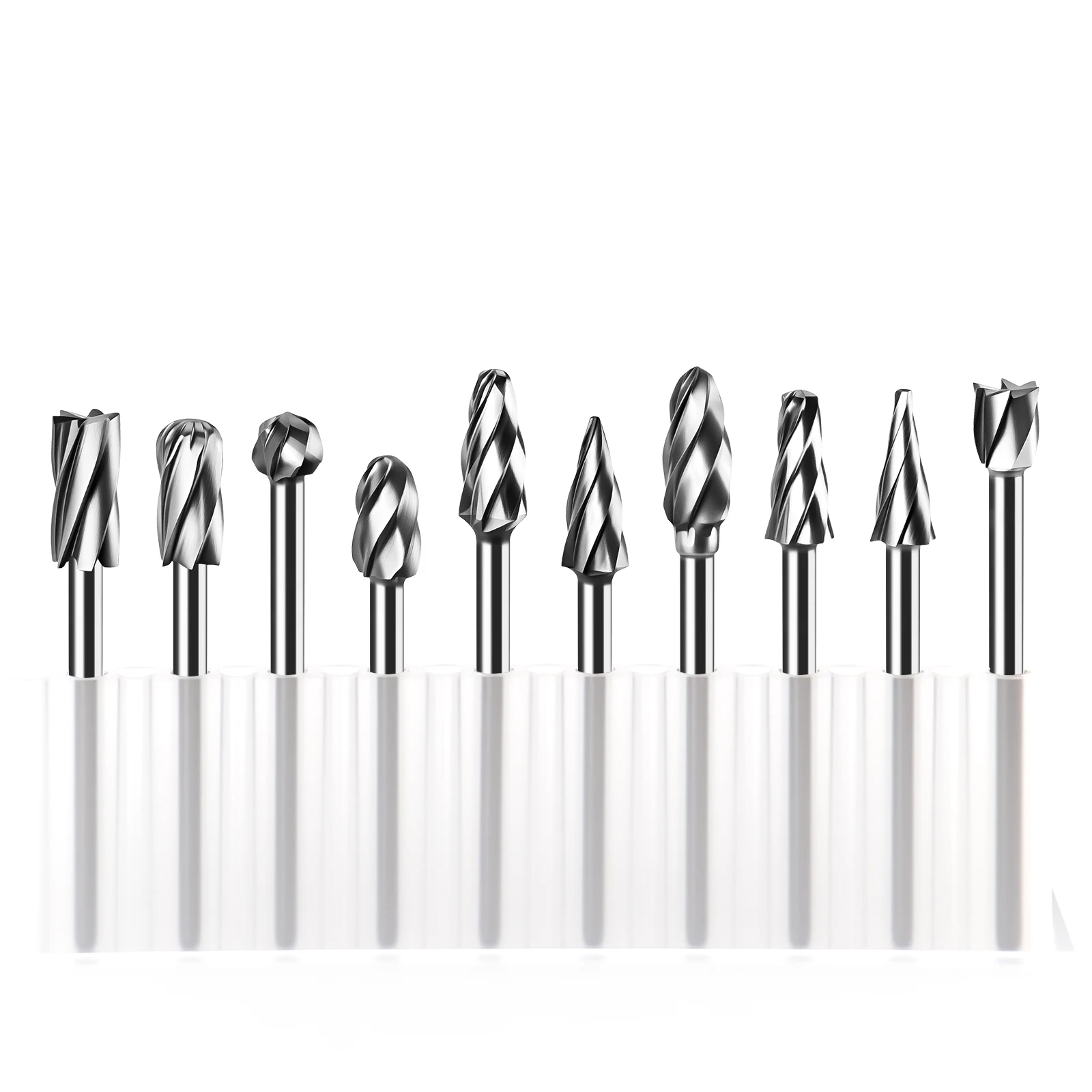 

Carbide Rotary Burr Set 10pcs Single Groove Rotary Rasp File 3mm Shank 6mm Grinding Head Die Grinder Rotary Tool Wood Carving