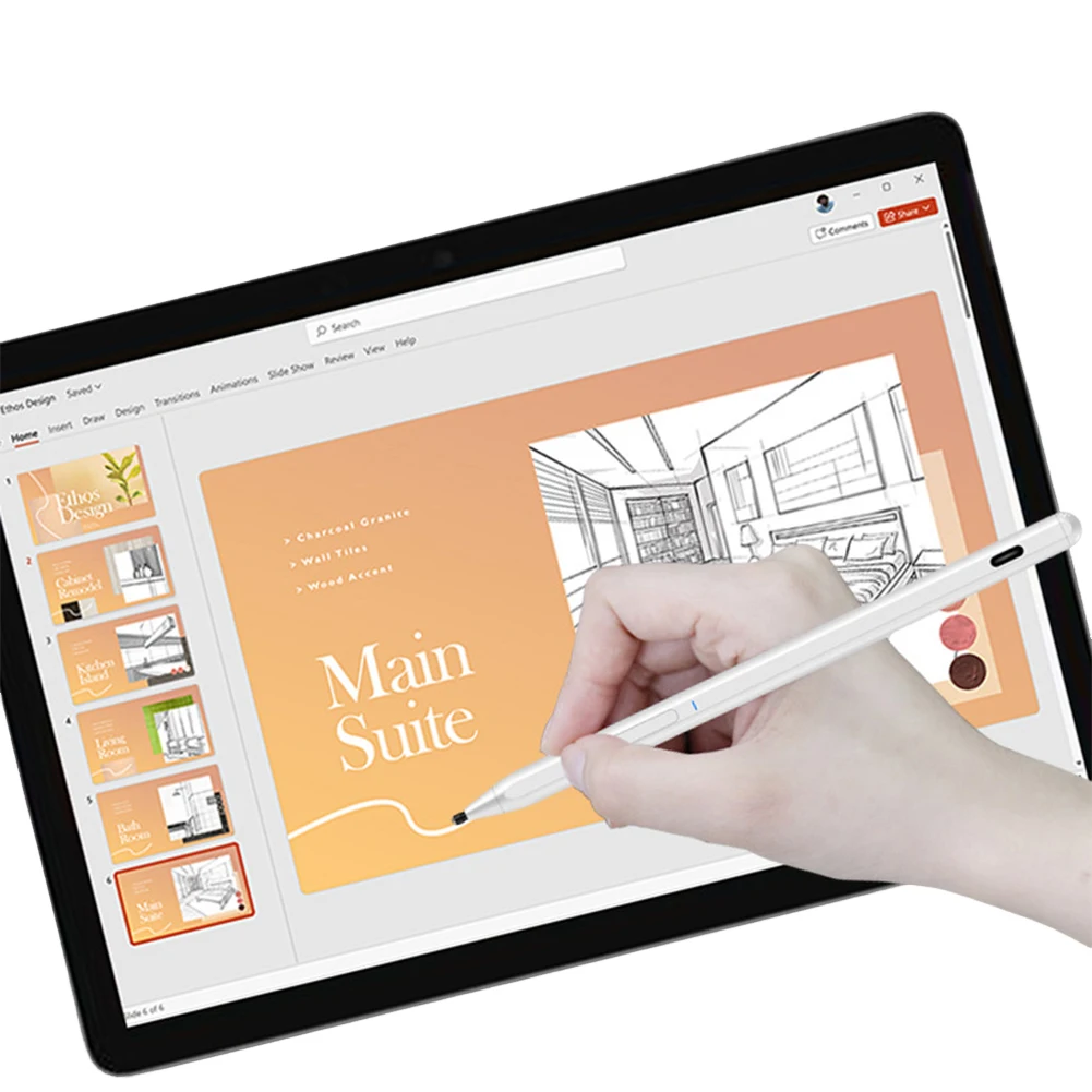 ปากกาสไตลัสแม่เหล็กการปฏิเสธฝ่ามือ 4096 ความไวต่อแรงกดพร้อมปุ่มยางลบด้านข้างสําหรับ Microsoft Surface/ASUS/HP/SONY