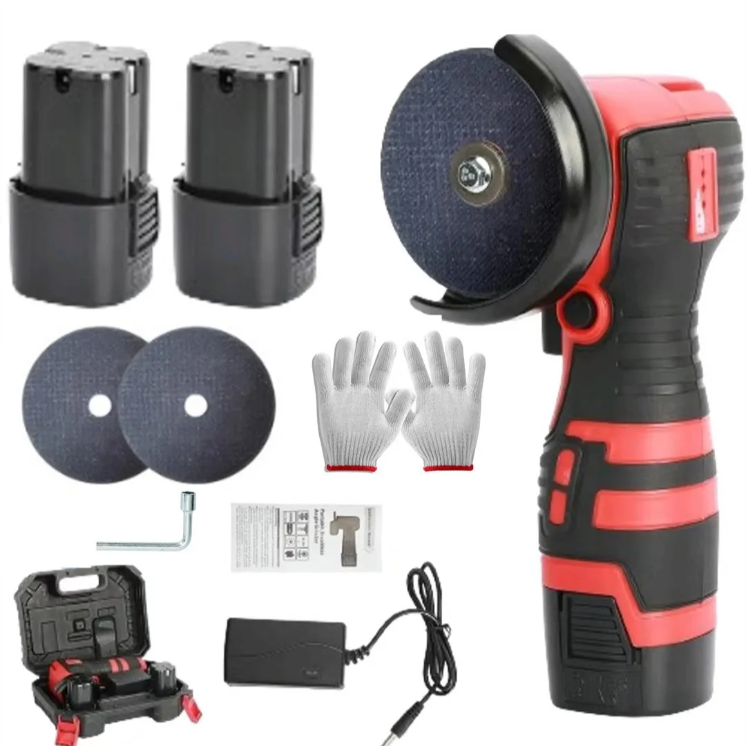 Rechargeable mini angle grinder set with plastic box, lithium battery angle grinder cutting angle grinder