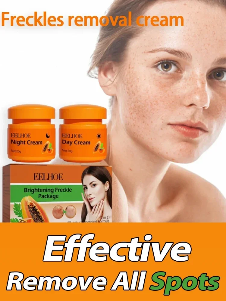 Effective Freckles Removal Cream Dark Spot Correction Improve Dark Skin Moisturizing Whitening Papaya Day Night Cream Skin care