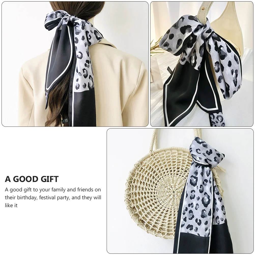 2 Pcs Korean Version Women's Silk Scarf Simulated Hair Neck Scarves Decorative Bag