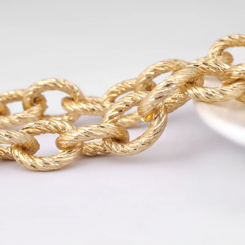 1 Meter Oxidation Gold Color Aluminum Round O Shape Chains High Quality Diy Jewelry Making Supplies Necklace Accessories