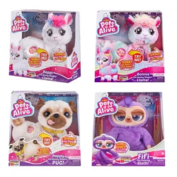 ZURU Pets Alive Rainbow Bonnie the Booty Shakin Llama Fifi the Flossing Sloth Interactive Animal Dancing Electric Plush Toys