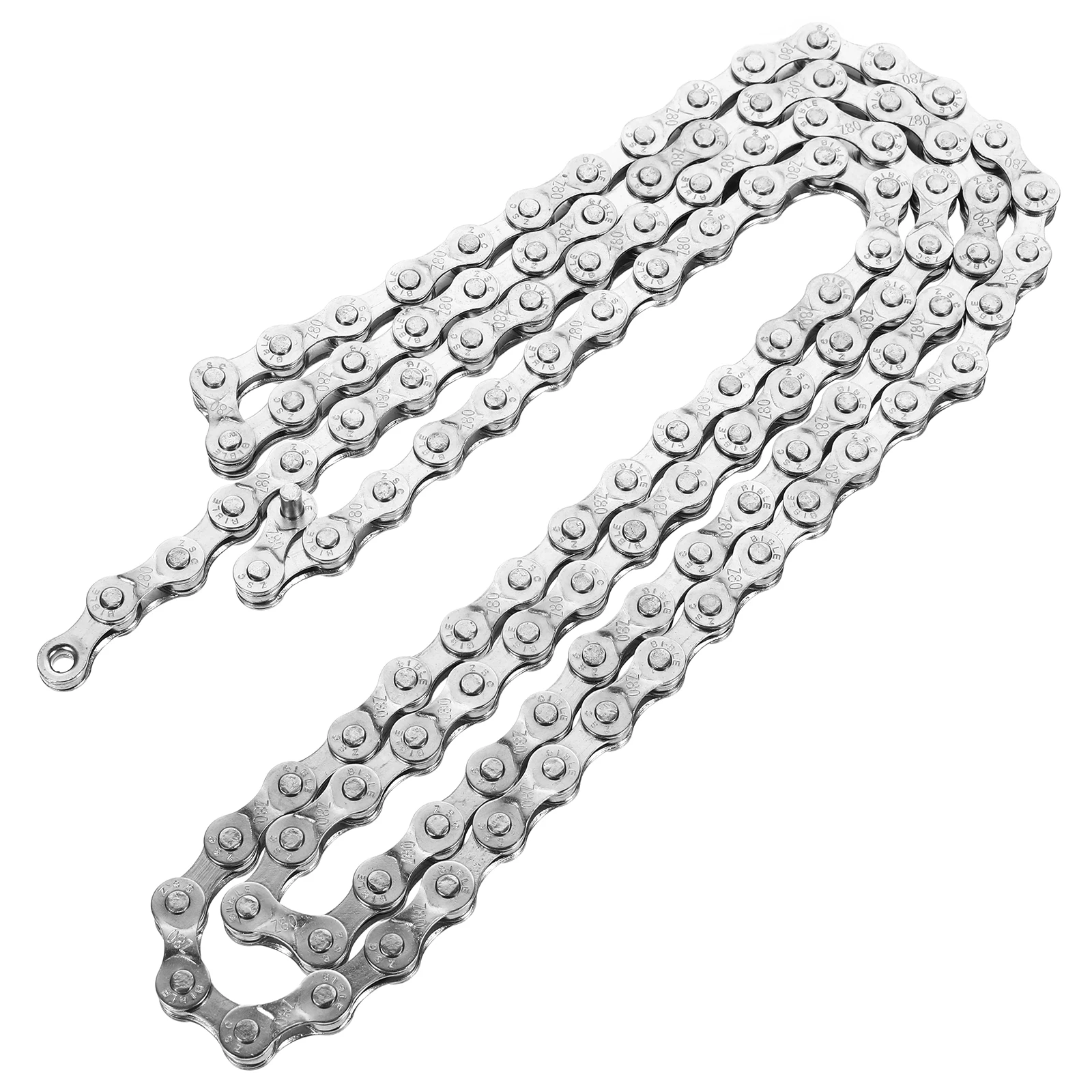 

Bicycle Chain Carbon Steel Bike Chain Easy Install Disassemble Clean Reusable Practical Portable Long Use Silver Metal Joint
