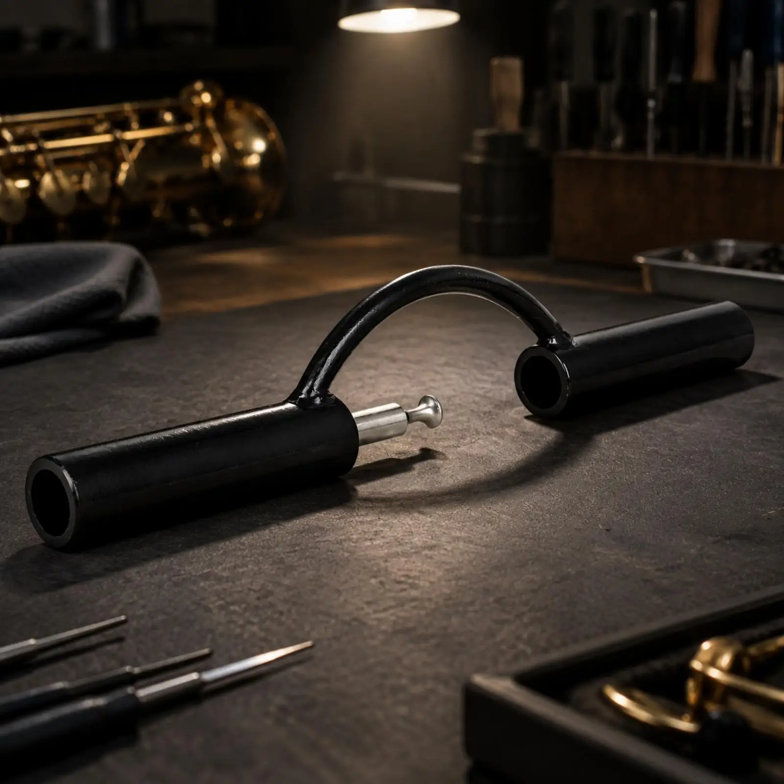 Black Metal Hand Wheel Saxophone Dent Tool Curved Pressing Head for Alto Sax Repair Workshop Equipment