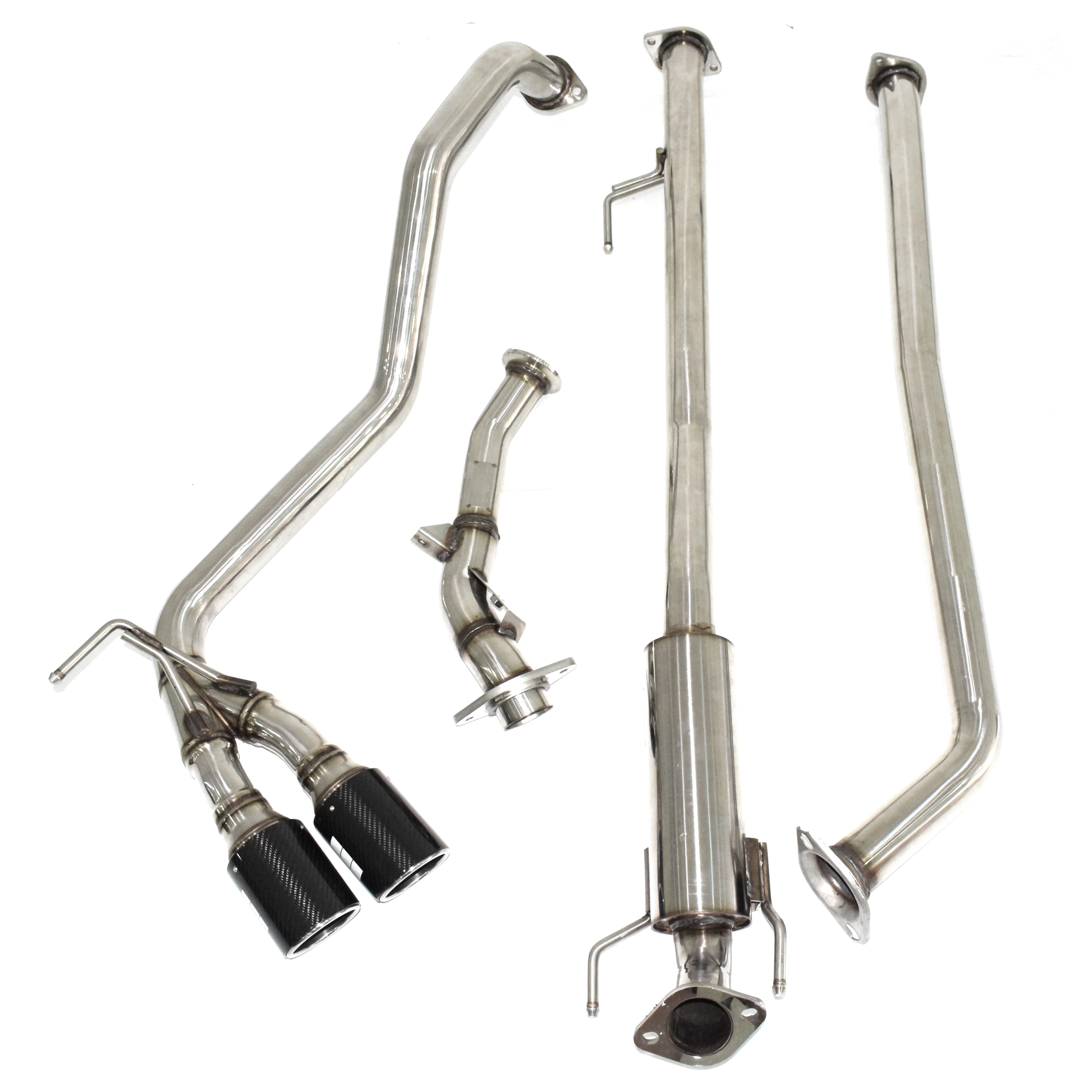 عادم خلفي للقطط لـ HKS Toyota Hilux Revo Side Twin ألياف الكربون المزدوج الذيل تلميح كاتم صوت أنبوب العادم نظام عادم الأداء