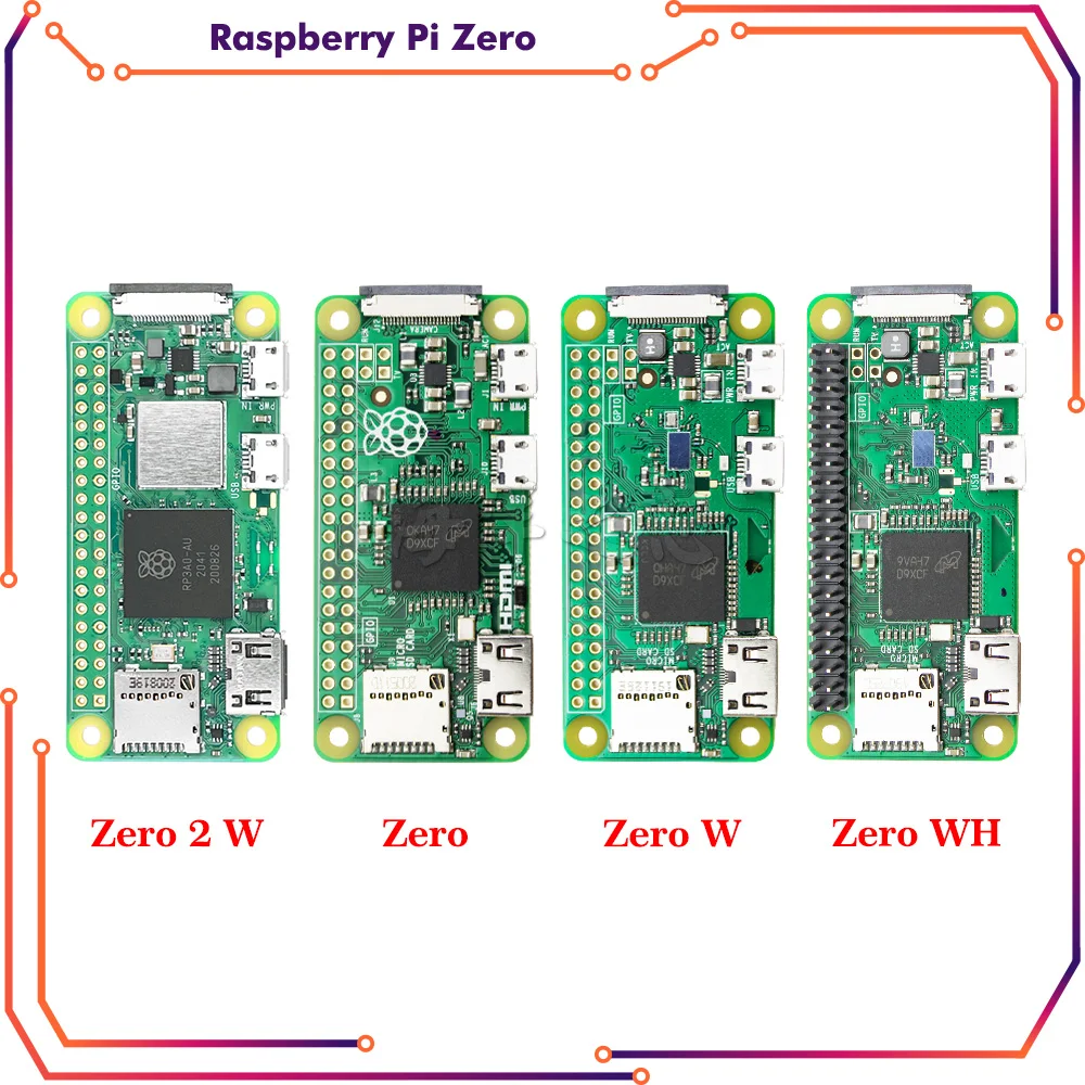 Raspberry Pi Zero 2W / Zero W / Zero WH WIFI Bluetooth Board z 1GHz CPU 512MB RAM Raspberry Pi Zero Version 1.3