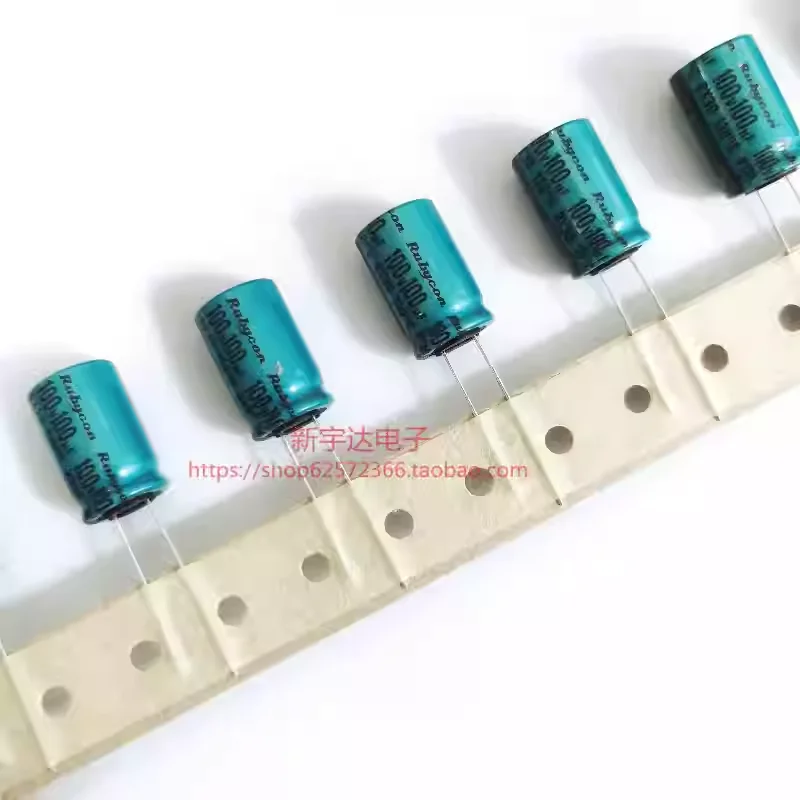 

10-100PCS 100V100UF 12.5X20 Ruby RX30 High Temperature Resistant 130 Degree Electrolytic Capacitor 100UF 100V