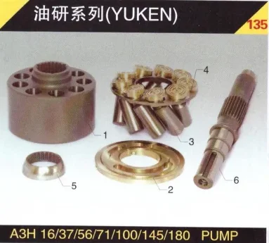 

YUKEN A3H71 hydraulic pump spare parts